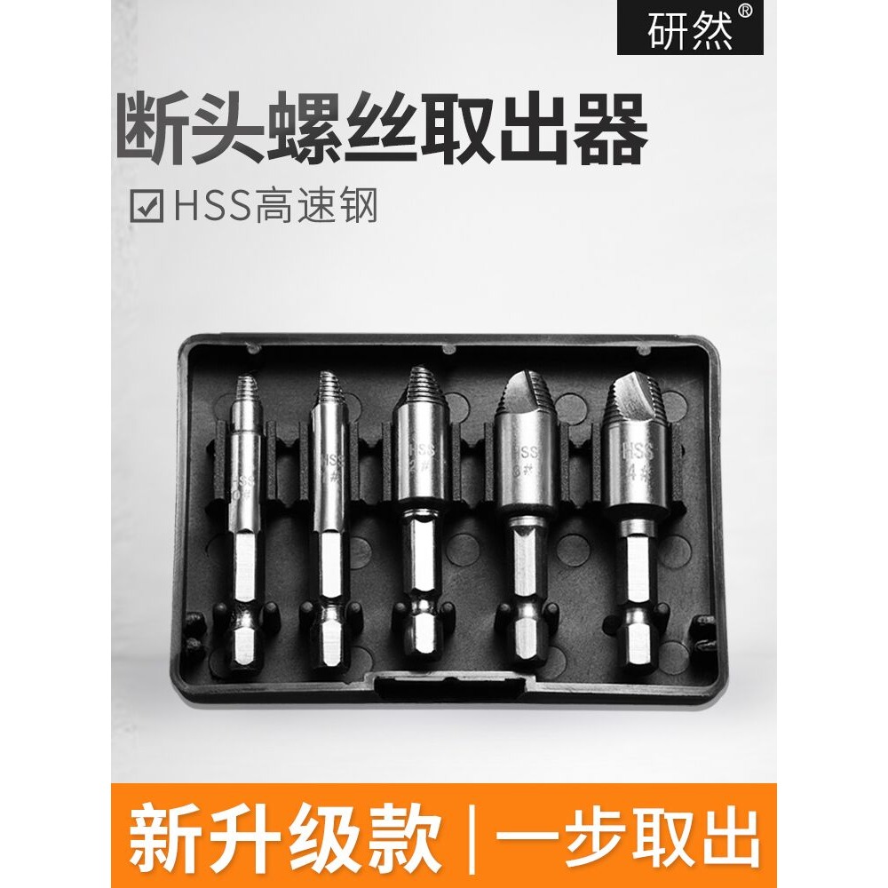 斷頭螺絲取出器滑牙破損螺釘取出拆除工具起子雙頭斷絲反向取出器-細節圖2