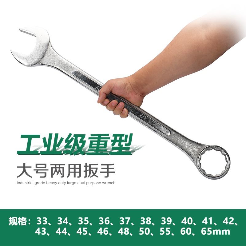 加長雙用扳手開口梅花兩用23 25 26 28 29 30 33 34 35 36 3741mm-細節圖2