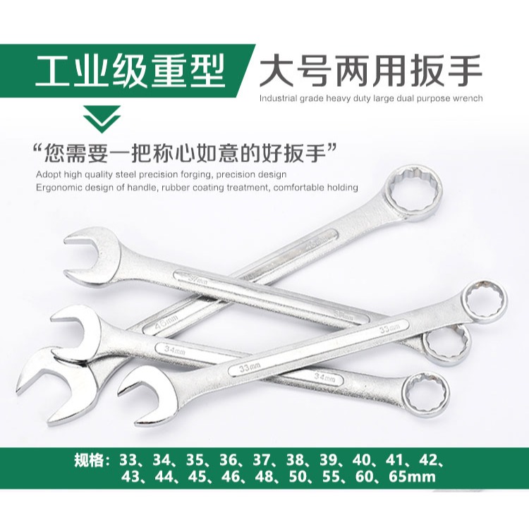 加長雙用扳手開口梅花兩用23 25 26 28 29 30 33 34 35 36 3741mm-細節圖4