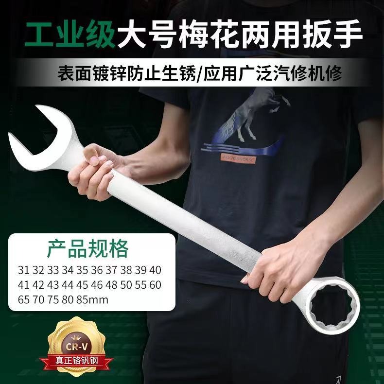 加長雙用扳手開口梅花兩用23 25 26 28 29 30 33 34 35 36 3741mm-細節圖7