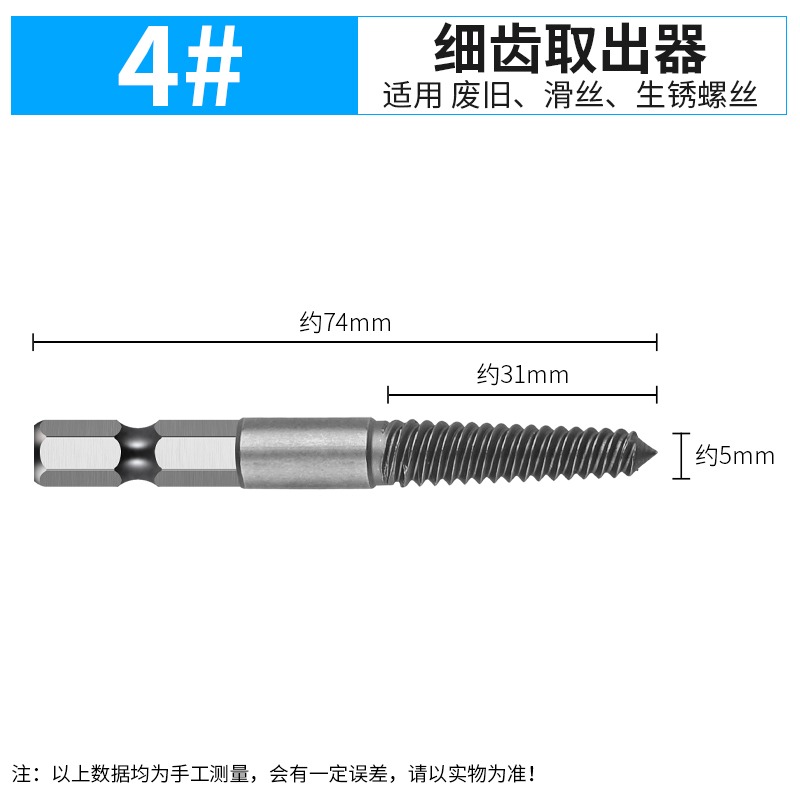 斷頭螺絲取出器取斷絲神器萬能起斷反絲反牙滑牙取絲器拔絲工具-細節圖6