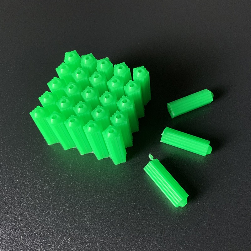綠色塑料膨脹管6mm6釐8mm8釐漲塞脹塞M6M8墻塞膠塞彭脹管膠栓膠粒-細節圖3