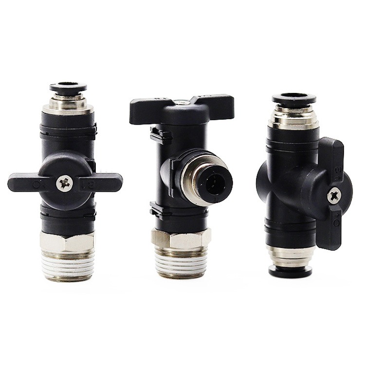 氣動螺紋球閥 快速快插氣管手動開關斷氣接頭BUC/BUL-4/6/8/10/12-細節圖5