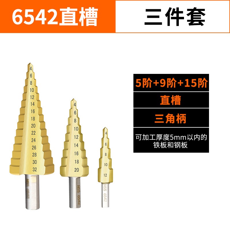 寶塔鉆頭多功能開孔器金屬高速鋼不銹鋼錐形萬能階梯鉆頭擴孔神器-細節圖5