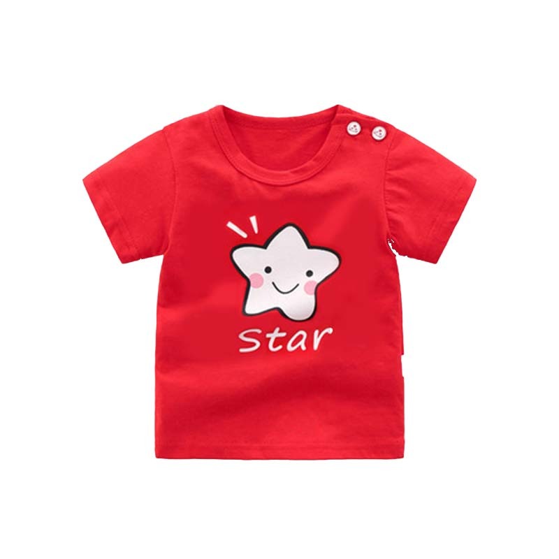 單件衣服三個月寶寶短袖上衣內衣薄款半袖外穿男女全棉幼兒夏季T-細節圖5