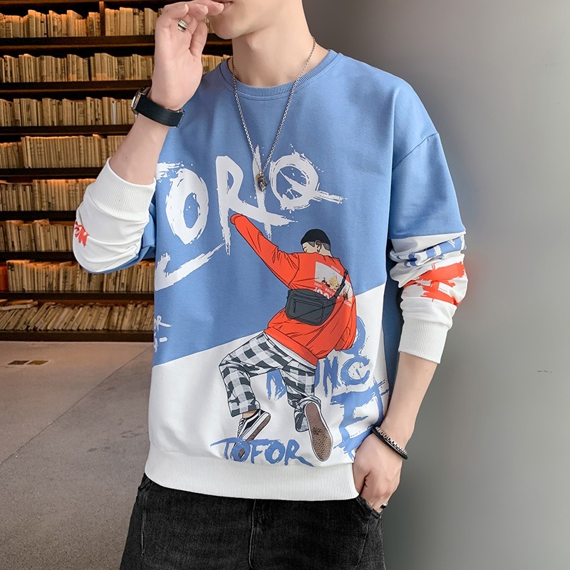 長袖t恤男秋裝潮流秋季大童體恤男生衛衣高中初中學生內搭秋衣服-細節圖3