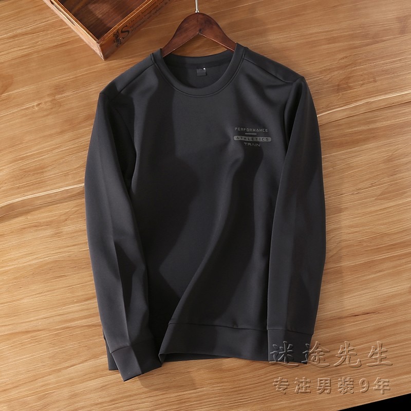 線下399！高彈羅馬布！輕運動可通勤秋冬新款男圓領套頭休閑衛衣-細節圖10
