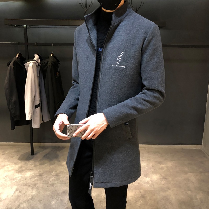 風衣男春秋季韓版潮流中長款男士外套大學生休閑薄款潮牌工裝夾克-細節圖3