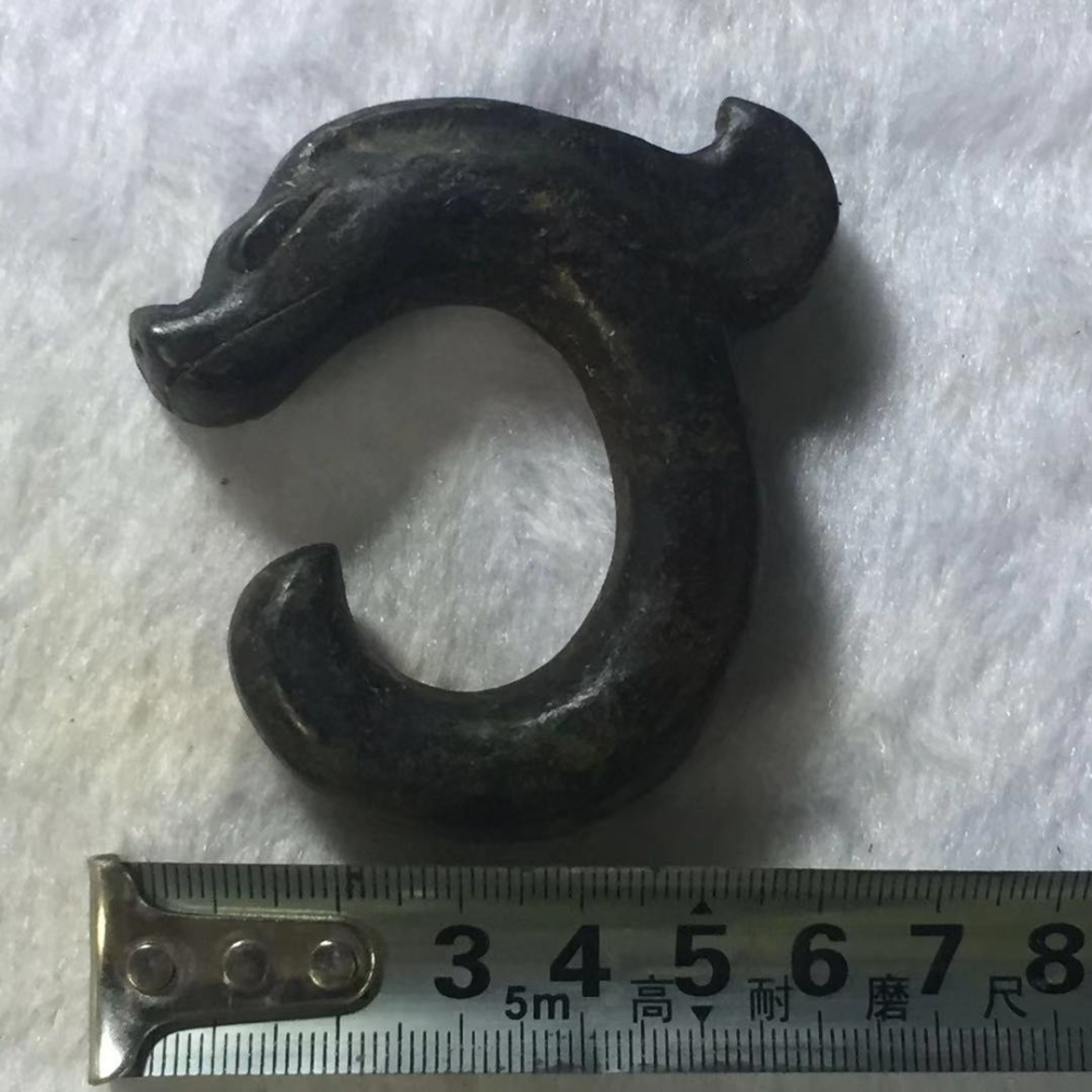 紅山文化仿古玉器古玩雜項高古玉老玉老物件龍鉤真品掛件收藏古董-細節圖8