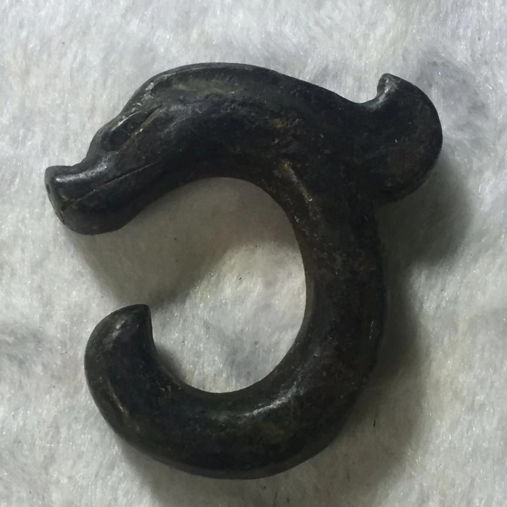 紅山文化仿古玉器古玩雜項高古玉老玉老物件龍鉤真品掛件收藏古董-細節圖10