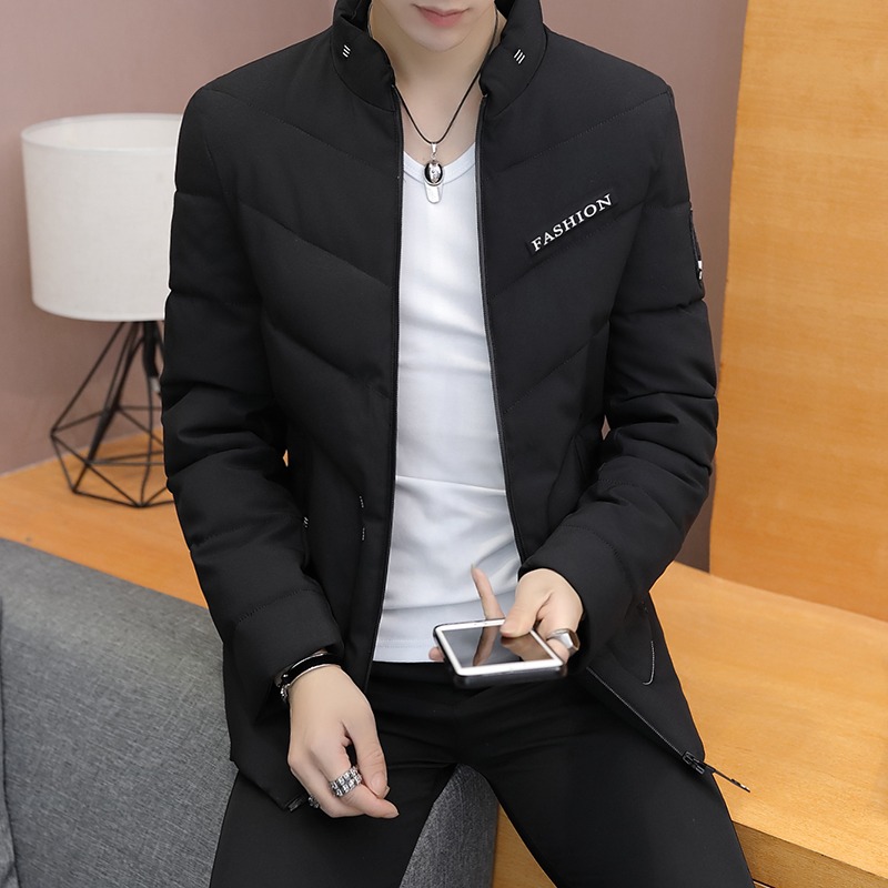 男士外套秋冬季2021新款韓版棉衣男立領短款羽絨棉服潮男裝棉襖子-細節圖3