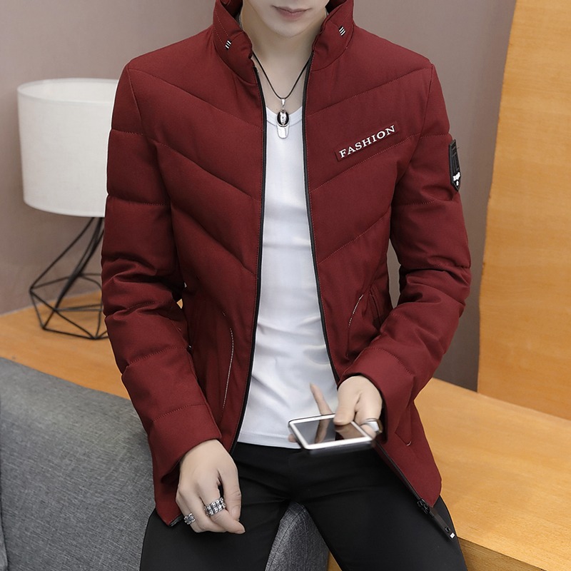 男士外套秋冬季2021新款韓版棉衣男立領短款羽絨棉服潮男裝棉襖子-細節圖5