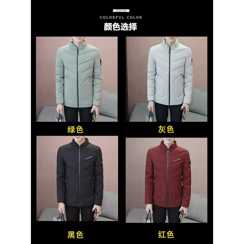 男士外套秋冬季2021新款韓版棉衣男立領短款羽絨棉服潮男裝棉襖子-細節圖10