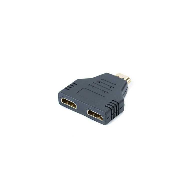 HDMI一公轉二母1分2轉接頭HDMI一進二出分配器hdmi一分二切換器-細節圖3