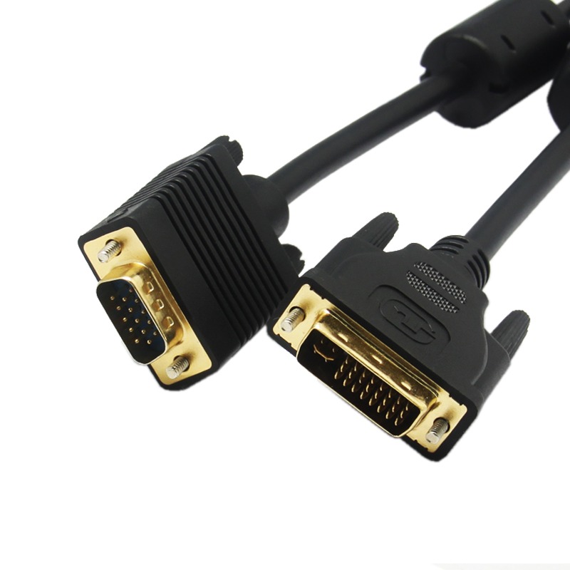 DVI轉vga連接線DVI24+5轉vga電腦連顯示器投影儀連接線0.3米-細節圖5