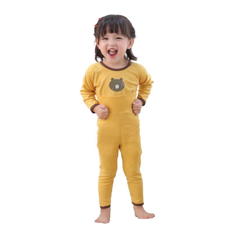 嬰幼兒德絨保暖內衣套裝兒童高腰家居服男童女童睡衣寶寶秋衣秋褲-細節圖5