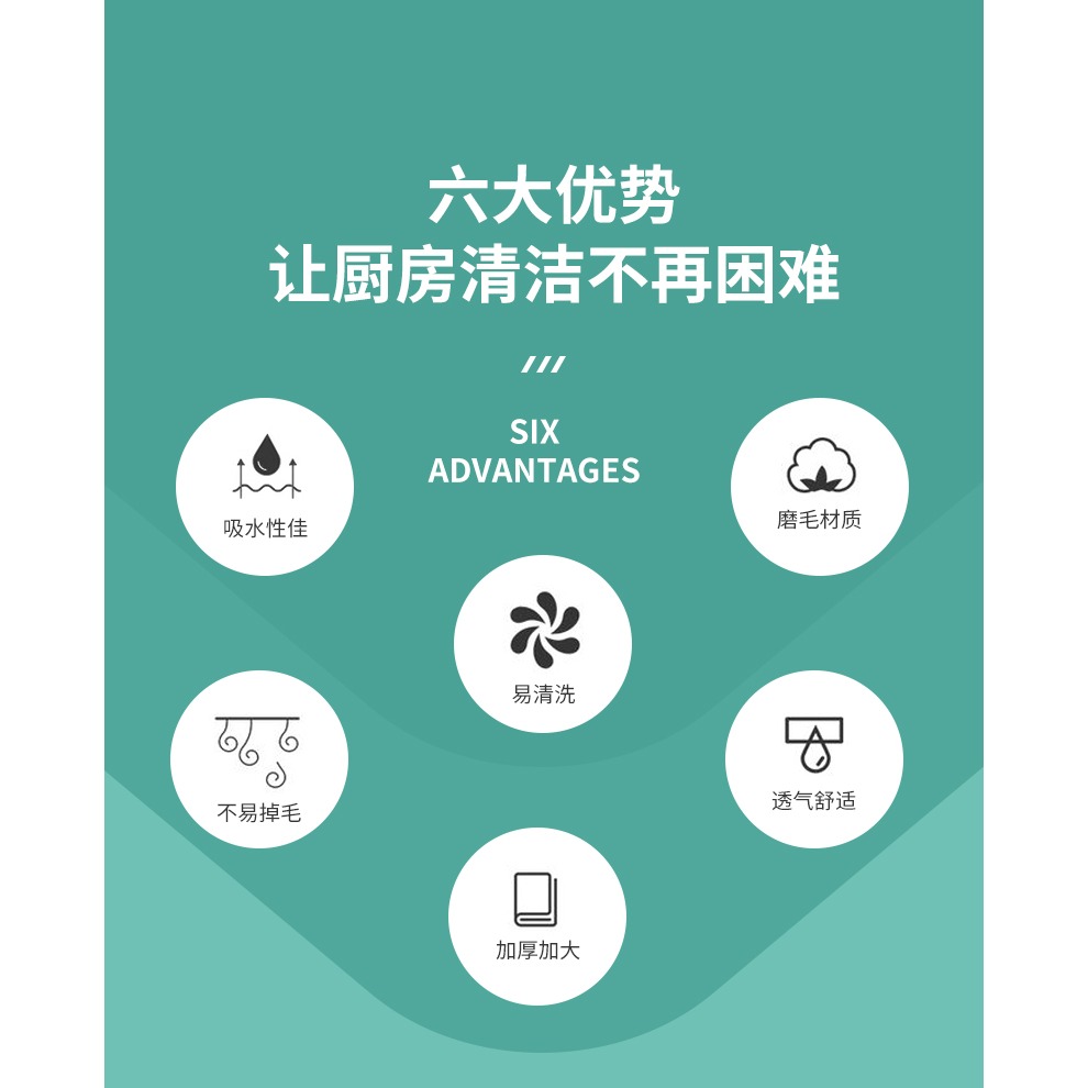 廚房抹布擦桌子家用廚房去油專用吸水不易掉毛清潔洗碗布抹布商用-細節圖7