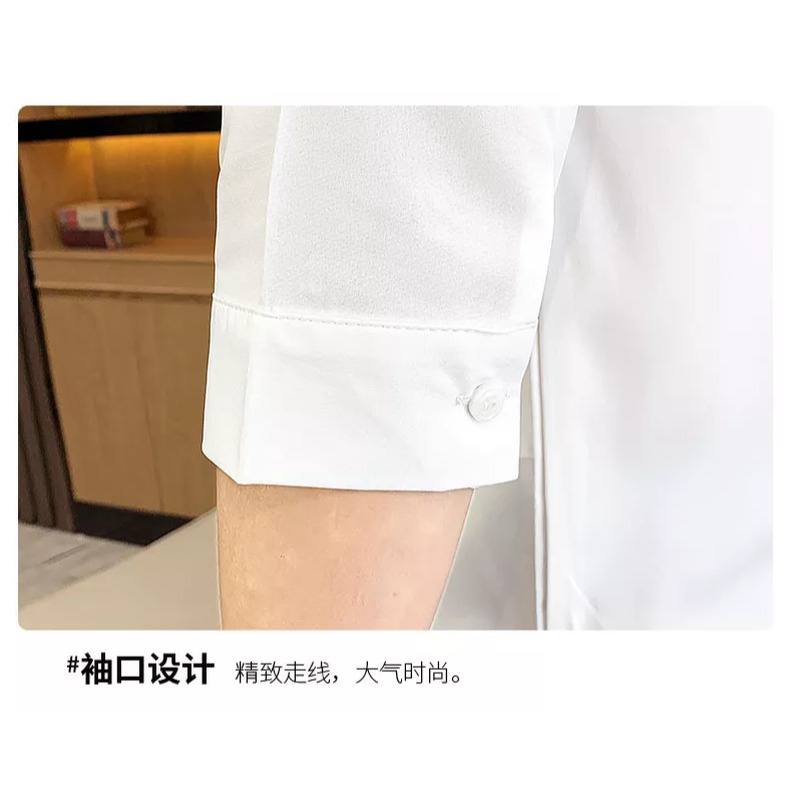 男士短袖襯衫男夏季韓版學生五分潮流t恤7分七分袖bf修身個性衣服-細節圖10