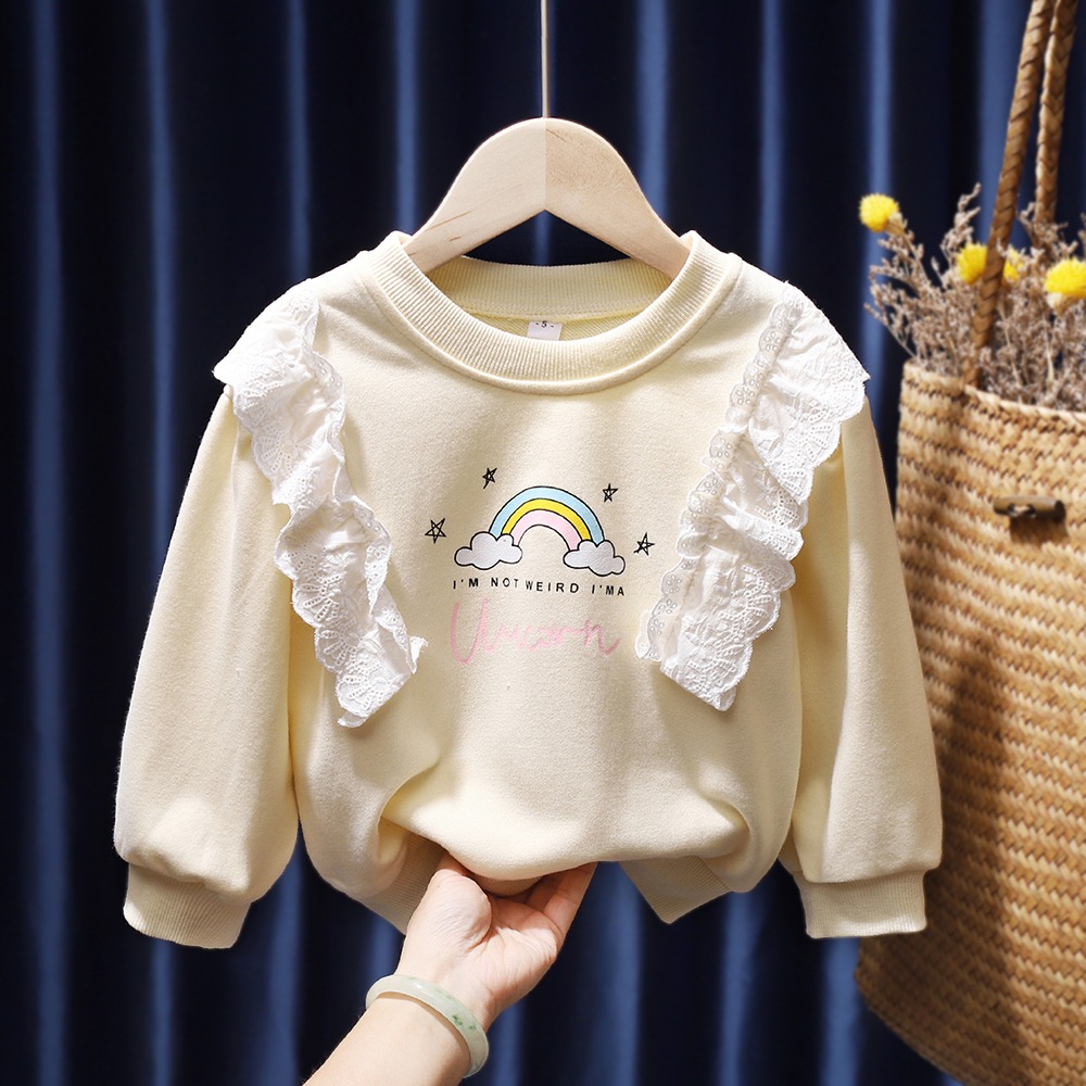 女童衛衣春秋裝新款0-6歲長袖薄款打底衫小女孩時髦打底衫潮-細節圖7