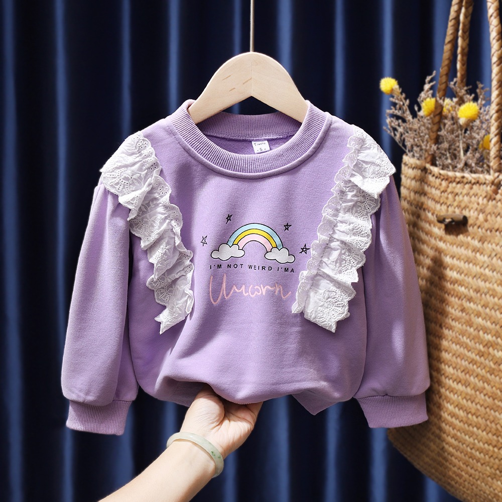 女童衛衣春秋裝新款0-6歲長袖薄款打底衫小女孩時髦打底衫潮-細節圖8
