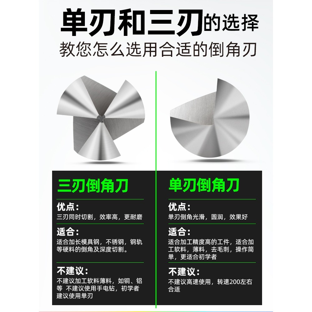 三刃單刃倒角刀去毛刺鉆牀用倒角器90度擴孔鉆手工不銹鋼圓孔?鉆-細節圖2