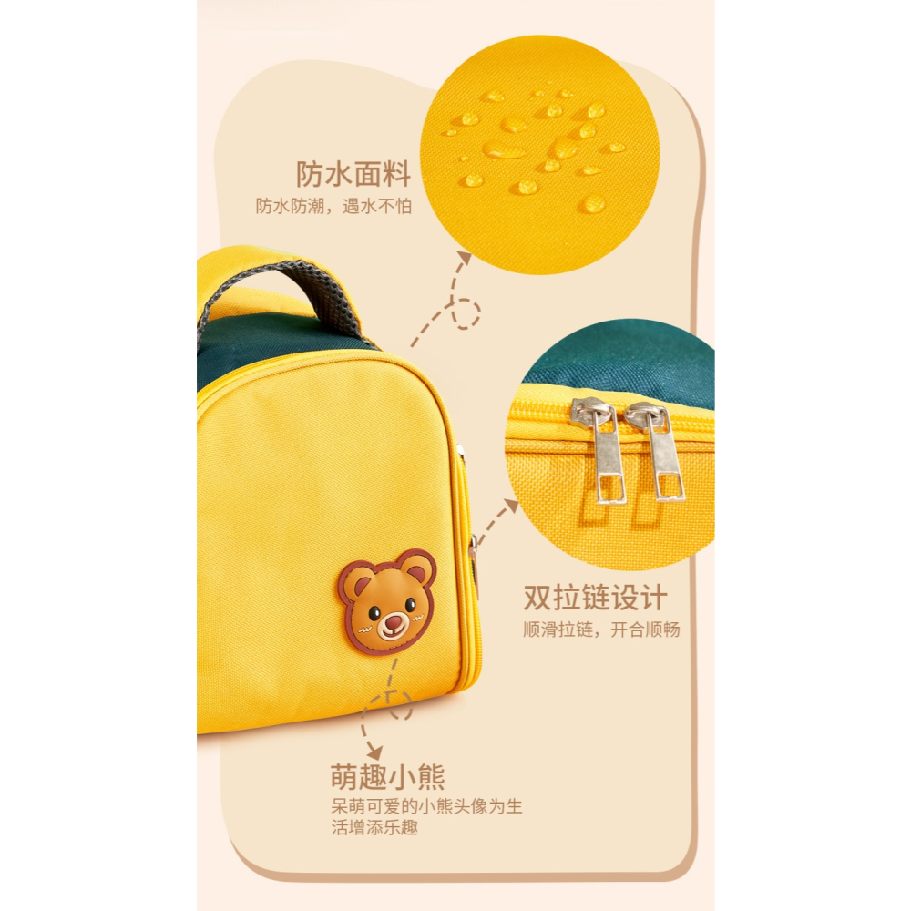 保溫包小學生飯盒袋手提大容量加厚防水便攜手拎卡通可愛便當包-細節圖9