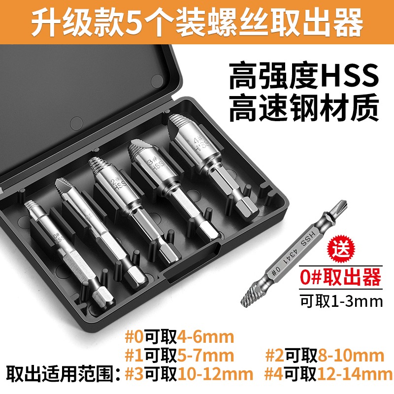德國斷頭螺絲取出器取短頭螺絲工具取絲器反絲滑絲斷絲取出器神器-細節圖4