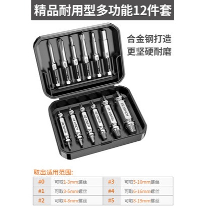 德國斷頭螺絲取出器取短頭螺絲工具取絲器反絲滑絲斷絲取出器神器-細節圖7