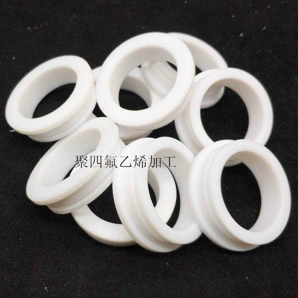 聚四氟乙烯法蘭PTFE法蘭螺紋尼龍棒加片軸套襯套輪子加工尼龍墊片-細節圖2