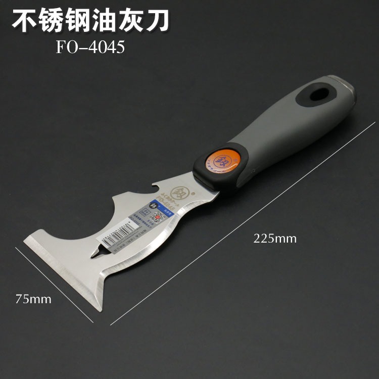 福岡油灰刀鏟墻頂膩子刀防爆塑料柄批灰刀加厚型不銹鋼鏟刀批刀-細節圖8