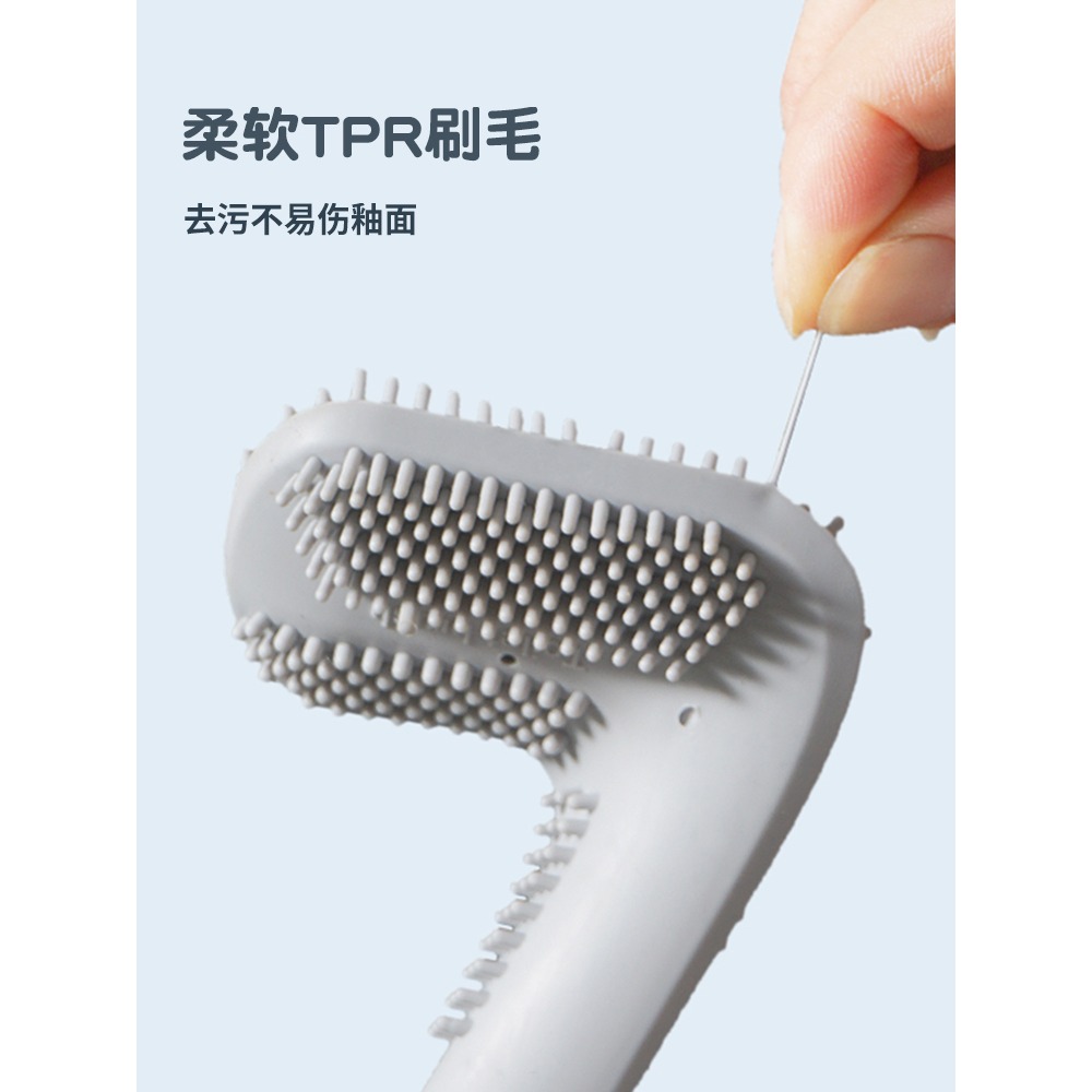 高爾夫硅膠馬桶刷子家用衛生間清潔神器壁掛式刷廁所帶底座軟毛-細節圖4
