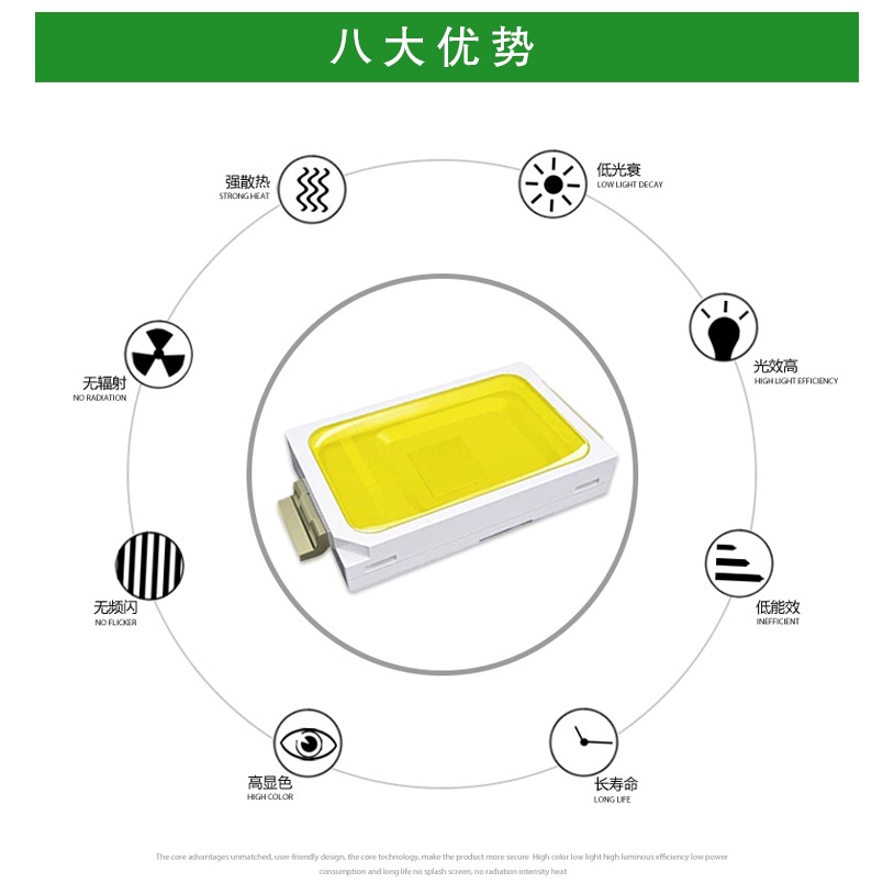 頂燈色溫led8w吸燈條配件貼片520X12mm燈珠5730瓦改造單燈板光源-細節圖3