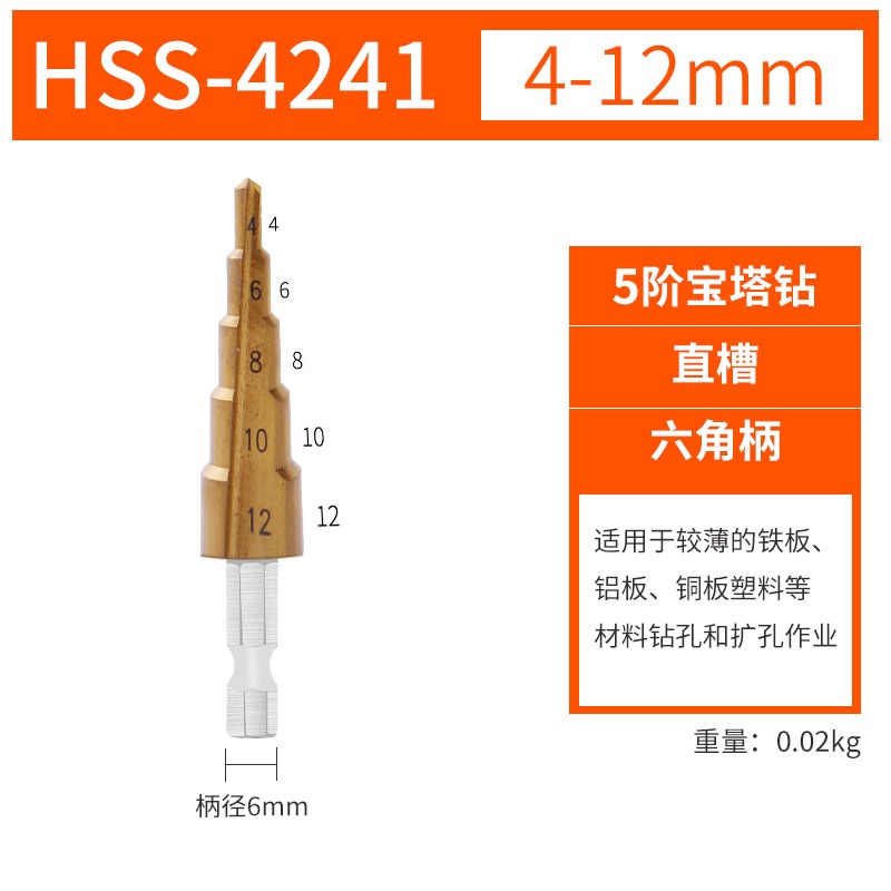 寶塔鉆頭多功能萬用超硬打孔鋼鐵階梯擴孔德國不銹鋼開孔器金屬鉆-細節圖8