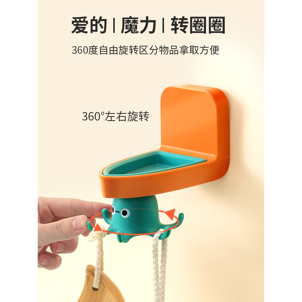 掛鉤免打孔墻壁門後掛鉤強力粘膠廚房鉤子粘鉤宿舍女多功能掛墻上-細節圖3