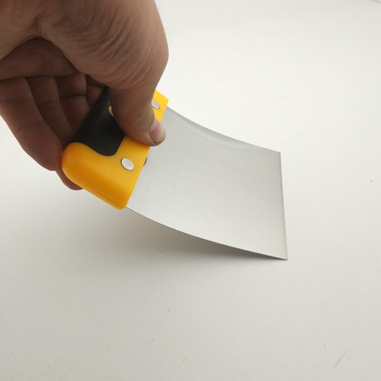 塑柄不銹鋼膩子刮刀帶手柄刮板刮片油灰刀工具原子灰批灰刀鏟刀-細節圖3