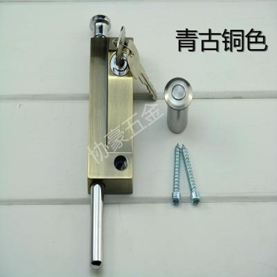 旋轉落地明裝門鎖鎖框地插彈簧鎖有木門插銷鎖鎖玻璃門移門玻璃-細節圖5