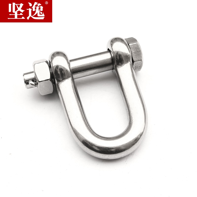 保險型卸扣 304不銹鋼D型卸扣U型起重開口銷帶螺母美式-細節圖4