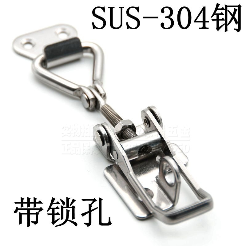 扣門搭扣304器度不銹鋼鎖扣箱門扣垂直夾緊栓夾具直角90快速可調-細節圖4