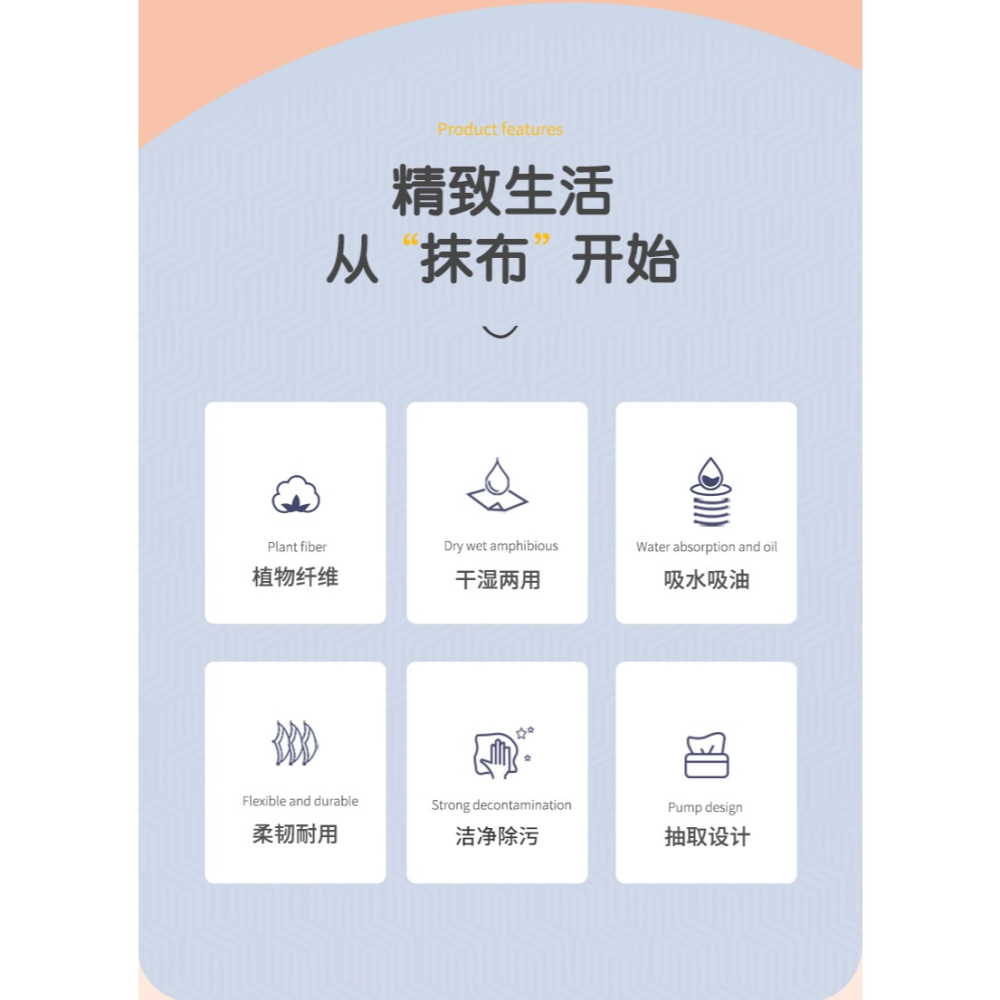 靚滌【天貓U先】1包40抽加厚款懶人抹布幹濕兩用-細節圖7