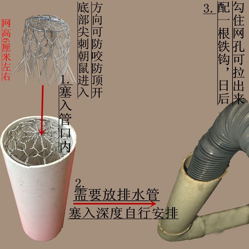 鼠排pvc管道手工鳥罩抽油煙機不銹鋼煙氣網煙管排防老網防排水制-細節圖2