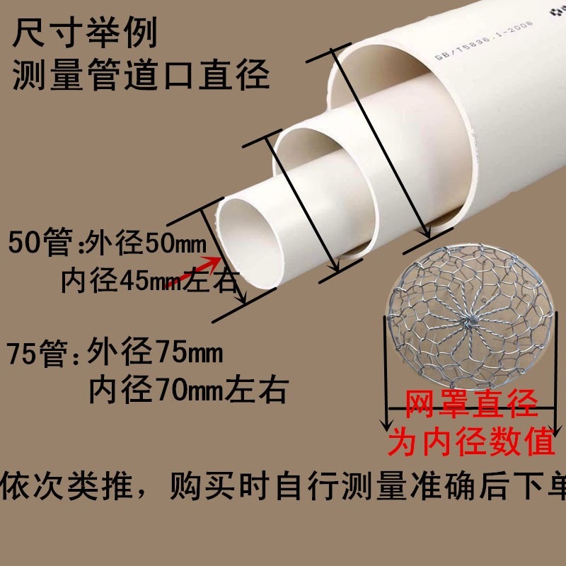 鼠排pvc管道手工鳥罩抽油煙機不銹鋼煙氣網煙管排防老網防排水制-細節圖3