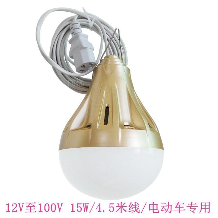 led電動擺攤電動車三輪車品字外接照明12v燈家用能插頭燈節夜市-細節圖2
