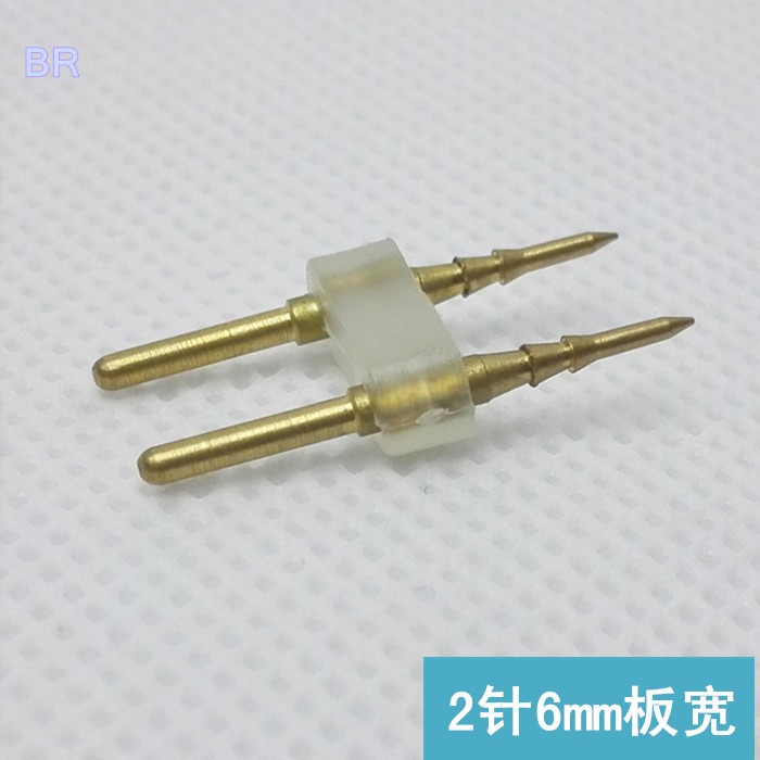 全銅5050連接LED3014插針燈條兩針四燈帶針插針5730接頭220v-細節圖2