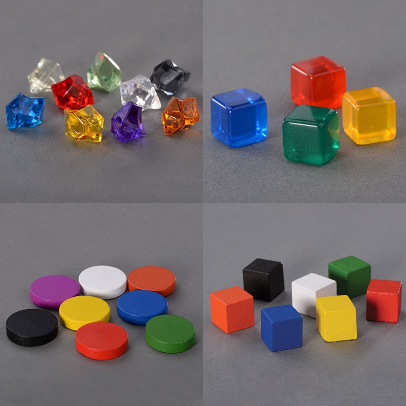 桌遊卡牌配件遊戲標記周邊彩色棋子卡米寶木質 wooden token塑料-細節圖4