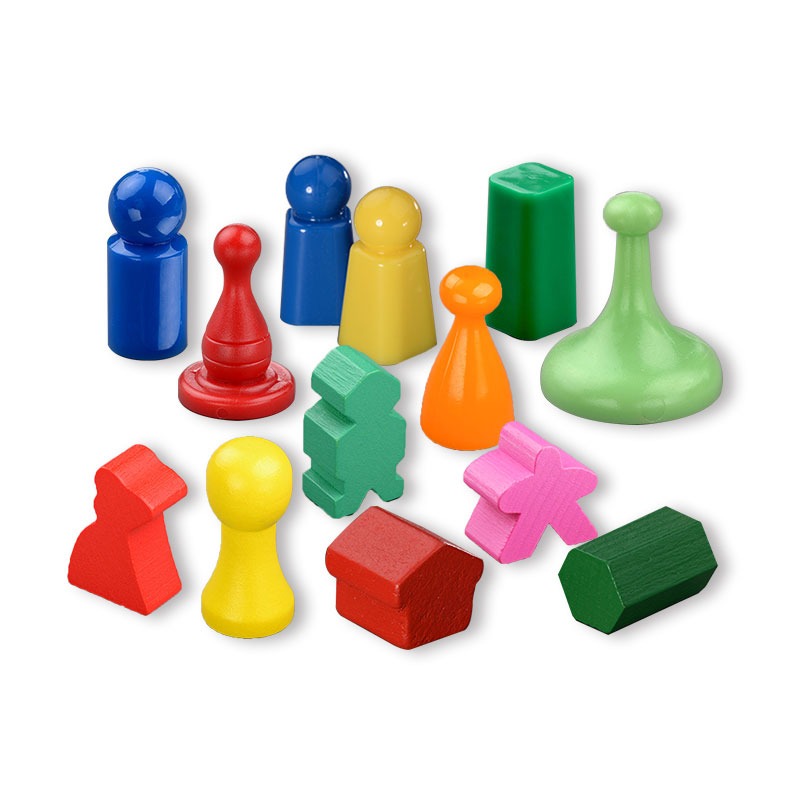 桌遊卡牌配件遊戲標記周邊彩色棋子卡米寶木質 wooden token塑料-細節圖5