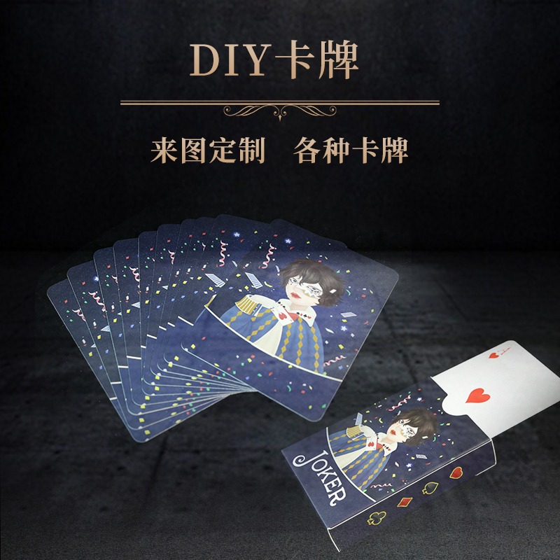 diy桌遊卡牌定製萬智牌三國狼人劇本殺線索卡雙面來圖紙牌訂做-細節圖2