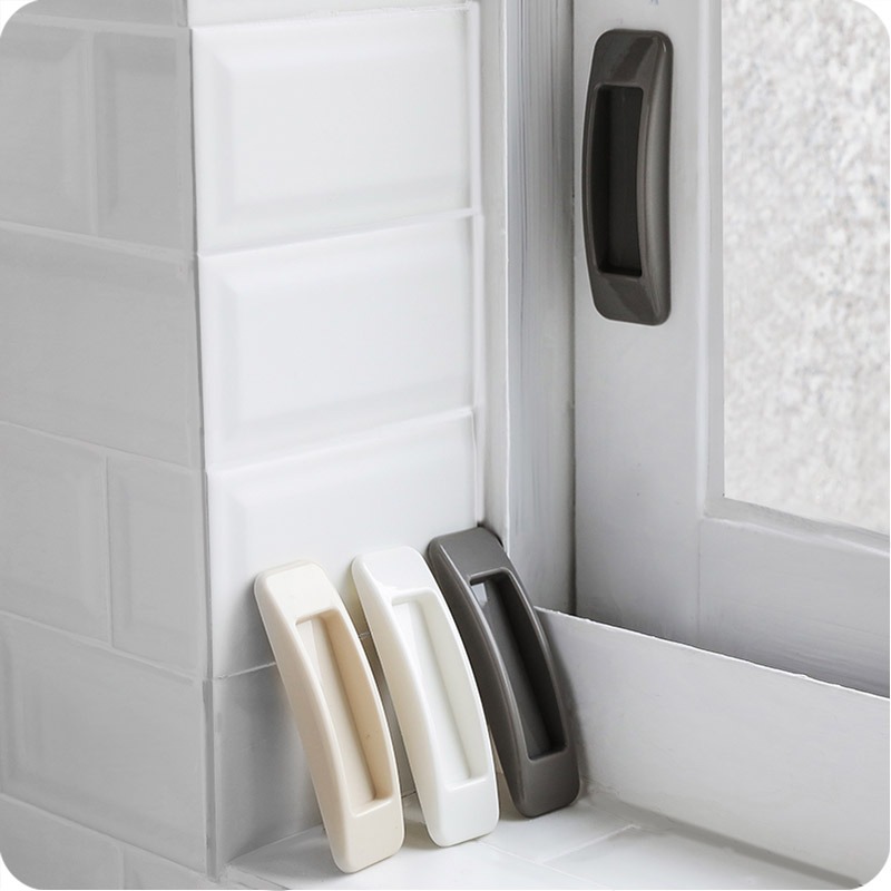 陽臺衣櫃玻璃推拉門拉手粘貼器移門免把手拉手粘膠強力窗戶打孔式-細節圖4