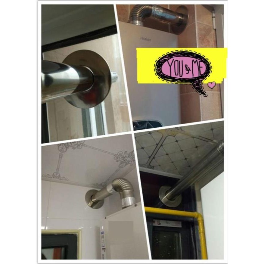 煙管管道風口洞孔遮醜遮擋燃氣孔堵洞圈排蓋裝飾熱水器裝飾室外-細節圖3