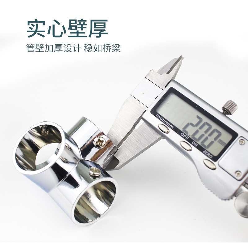 管二通25mm件加厚四通貨架連接不銹鋼展架接頭五通架三通晾衣-細節圖2