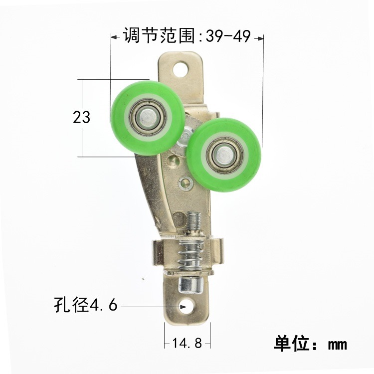 滑輪輪上可調推拉門雙層門輪門玻璃廚房滑輪陽臺滾輪中空側調滑輪-細節圖3